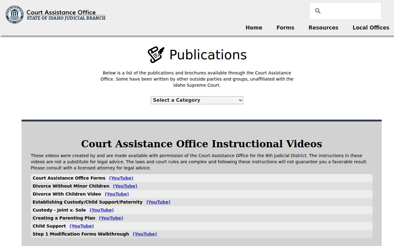Idaho probate records legal publications