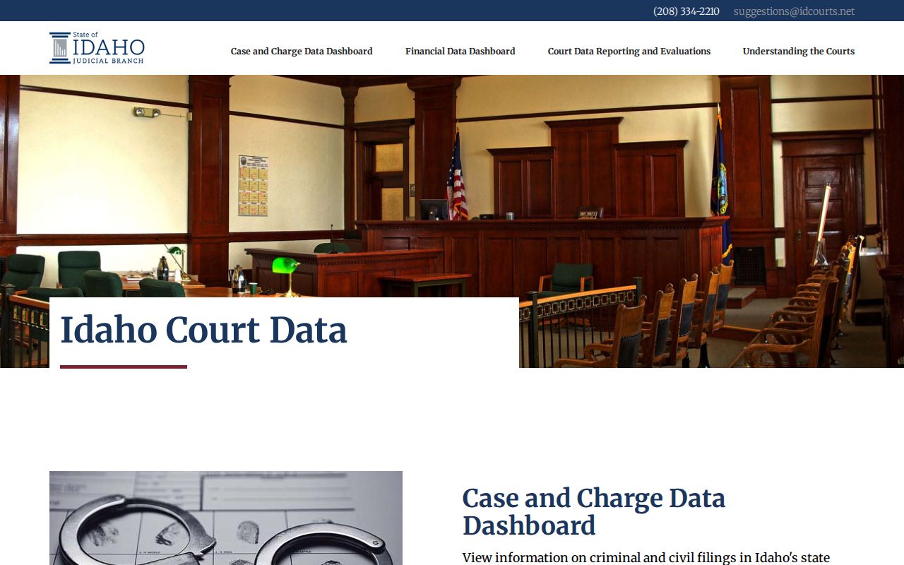 Idaho court records operational data and statistics portal